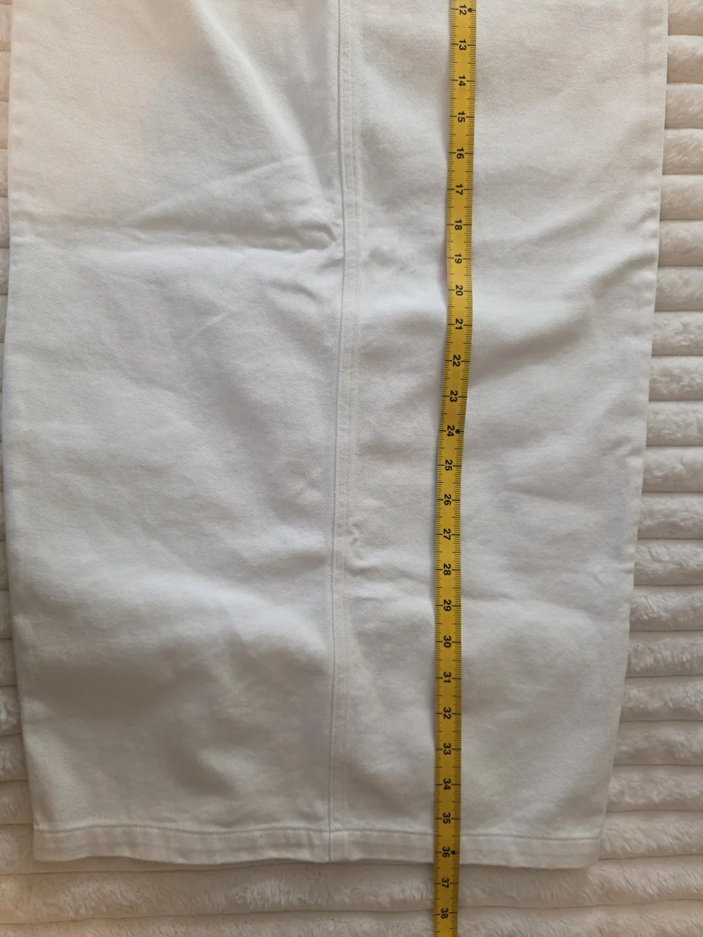POSSE Harvey Denim Skirt in White - Size 26 (XS/S)
